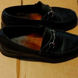 Men's Gucci black leather loafers size 10.5